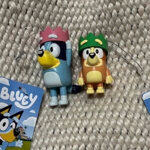 Brand new Bingo & Bluey ornaments. These would also be cute cake toppers!